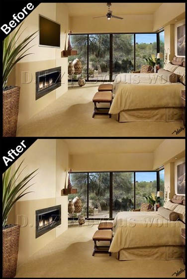 Real state Image Editing: Image/Photo editing, Enhancing and Object change.
